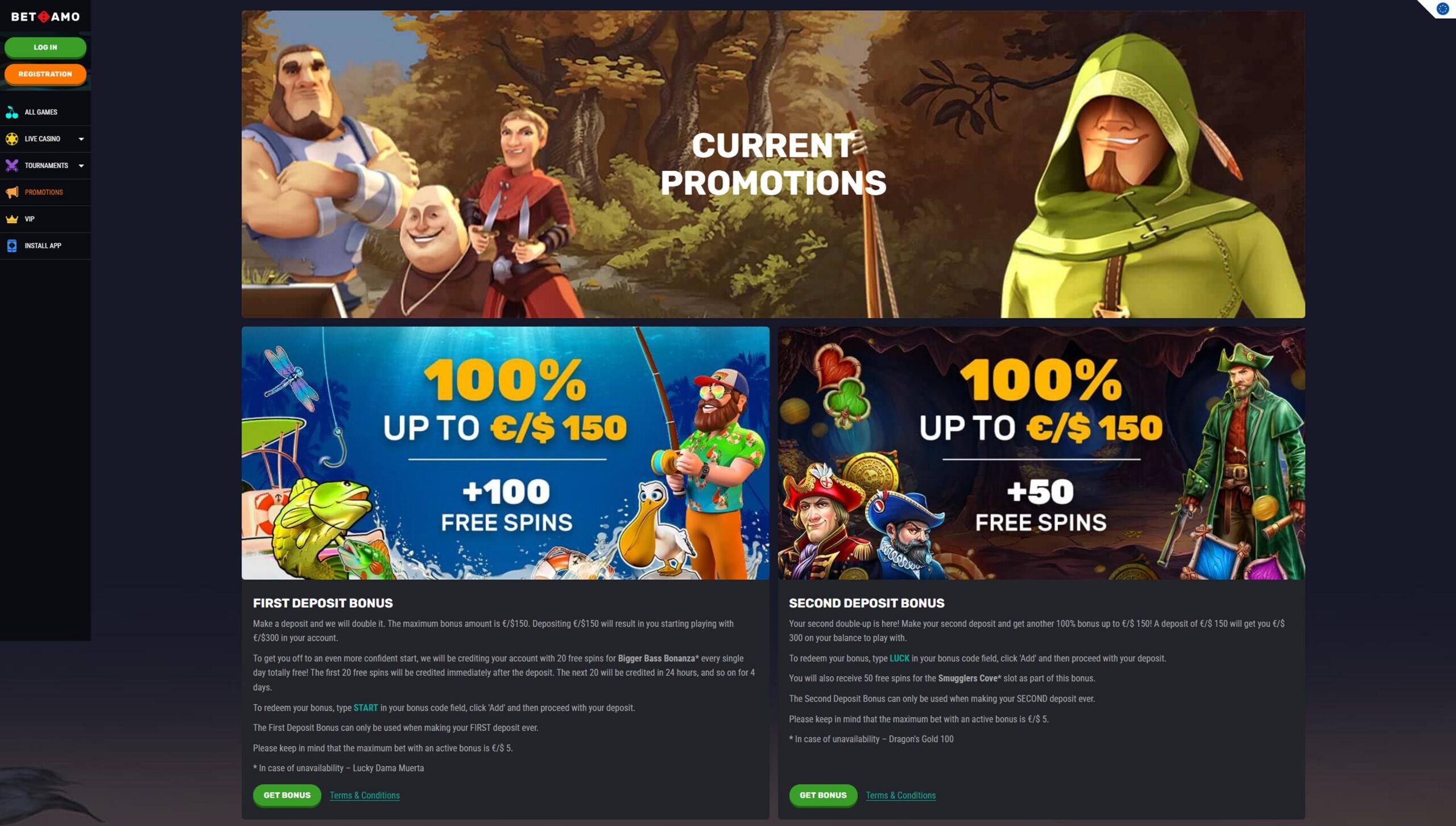 BetAmo strona internetowa